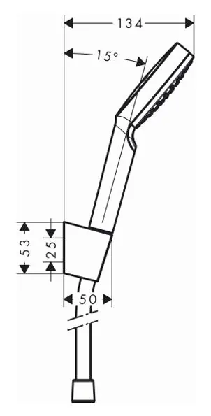 Габаритная схема Душевой гарнитур Hansgrohe Crometta 26567400