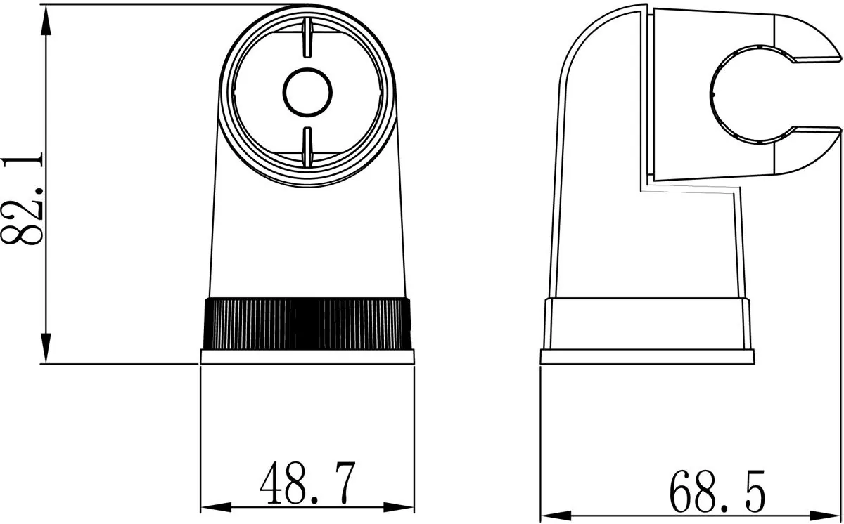 Габаритная схема Настенный держатель Lemark LM8009C