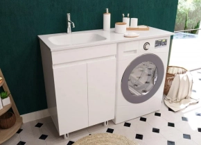 Тумба с раковиной Эстет Barcelona Luxe 120 L белая 