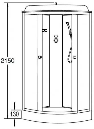 Габаритная схема Душевая кабина Loranto Sunway CS6691G9090215