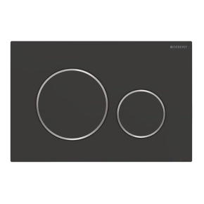 Кнопка смыва Geberit Sigma 20 115.882.14.1 черная матовая, хром 