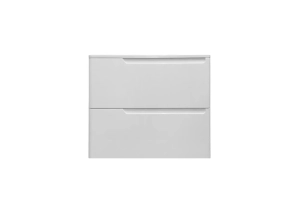 Тумба с раковиной Эстет Kare Luxe 70 белая подвесная 2 ящика 