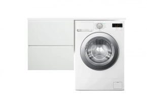 Тумба с раковиной Эстет Dallas Luxe 105 L белая подвесная 2 ящика 