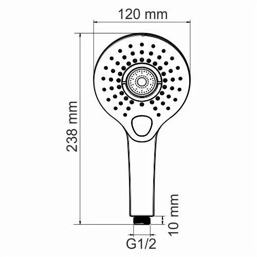 Габаритная схема Душевой комплект Wasserkraft Dinkel A175817