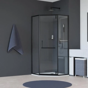 Душевой уголок RGW Hotel HO-084B 100х100 профиль черный 