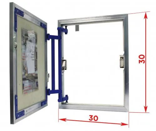 Габаритная схема Ревизионный люк Lyuker AL-KR 30x30, настенный