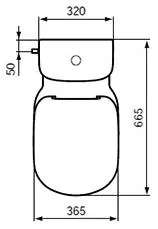 Габаритная схема Крышка-сиденье Ideal Standard Tempo T679401