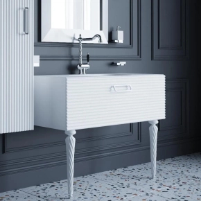 Тумба под раковину Armadi Art Vallessi Avantgarde Linea 100 белая, хром 