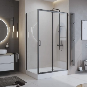 Душевой уголок BelBagno Uno UNO-195-AH-1-120/80-C-NERO 