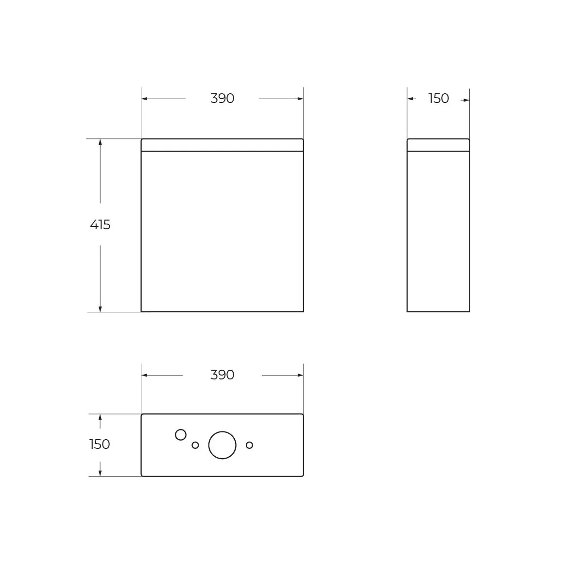 Габаритная схема Унитаз-компакт BelBagno Flay-R BB2149CPR/BB870SC