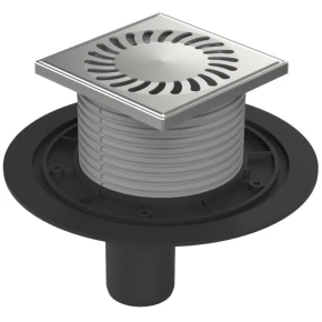 Душевой трап Azario DN50 AZ-384 A 12.2х12.2 см, вертикальный слив 