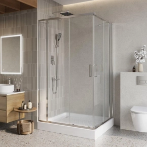 Душевой уголок BelBagno Luce AH-22-125/105-C-Cr 