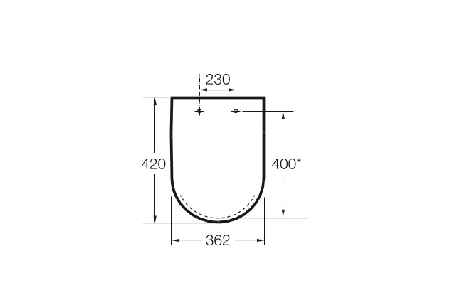 Габаритная схема Крышка-сиденье Roca Meridian Soft Close 8012AC00B