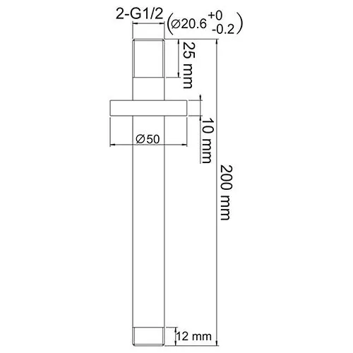 Габаритная схема Душевой комплект Wasserkraft Berkel A174868 Thermo
