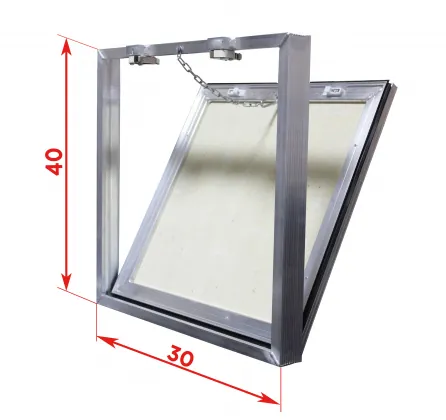 Габаритная схема Ревизионный люк Lyuker Д 40x30, настенный