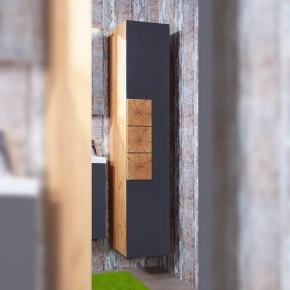 Шкаф-пенал Бриклаер Форест 35 R дуб золотой/антрацит 