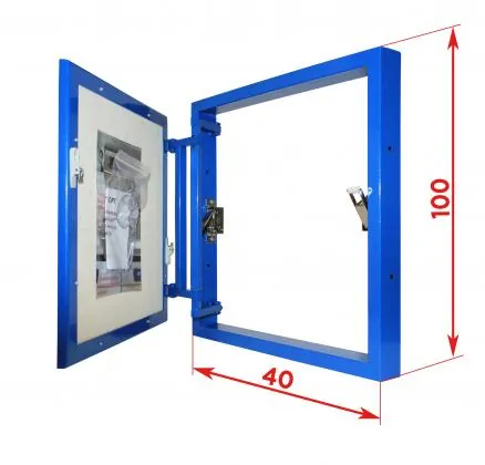 Габаритная схема Ревизионный люк Lyuker K 100x40, настенный