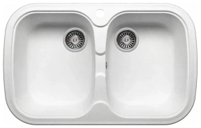 Мойка кухонная Polygran F-150 80х50 белая №26 