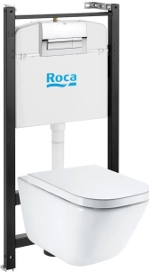 Комплект Roca The Gap Pack 893104100 подвесной унитаз + инсталляция + кнопка + сиденье 