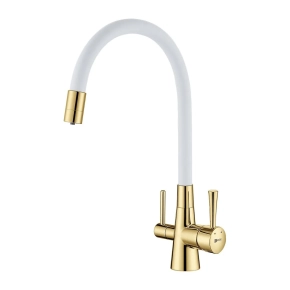 Смеситель Lemark Comfort LM3075G-White для кухонной мойки 