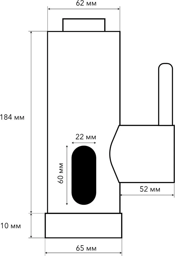 Габаритная схема Водонагреватель проточный Electrolux Taptronic (White)