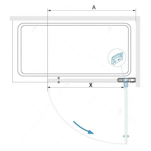 Габаритная схема Шторка на ванну RGW Screens SC-102 85x150