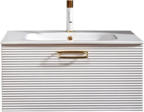 Тумба под раковину Armadi Art Vallessi Avantgarde Linea 80 белая, золото 