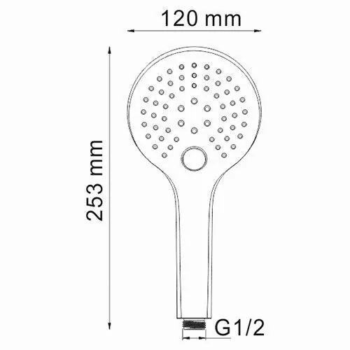 Габаритная схема Душевой комплект Wasserkraft Berkel A174868 Thermo