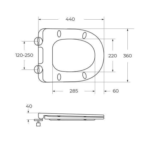Габаритная схема Унитаз-компакт BelBagno Sfera-R BB2141CPR/BB870SC безободковый
