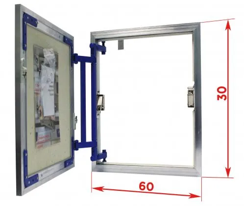 Габаритная схема Ревизионный люк Lyuker AL-KR 30x60, настенный