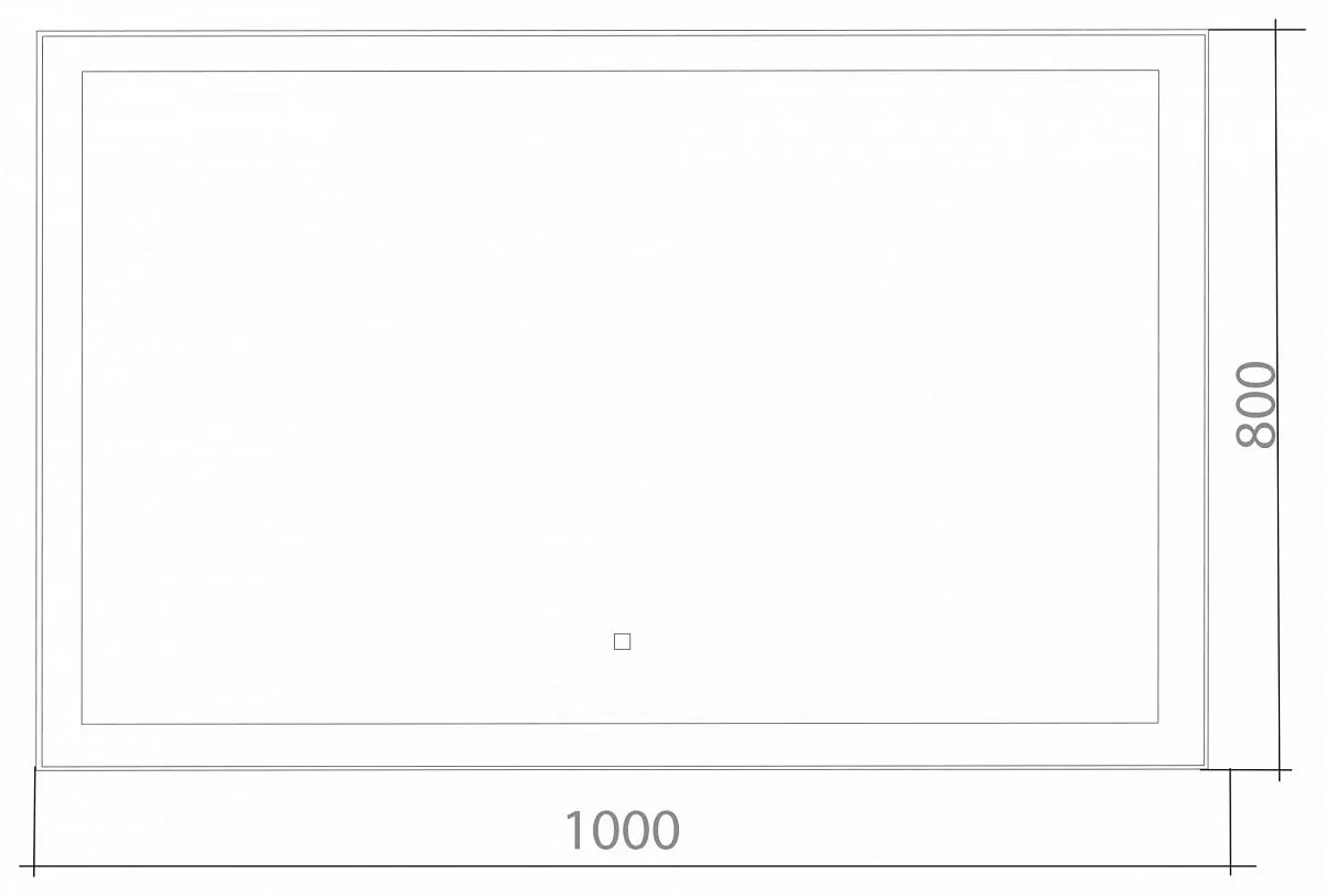 Габаритная схема Зеркало Azario Сантана 100