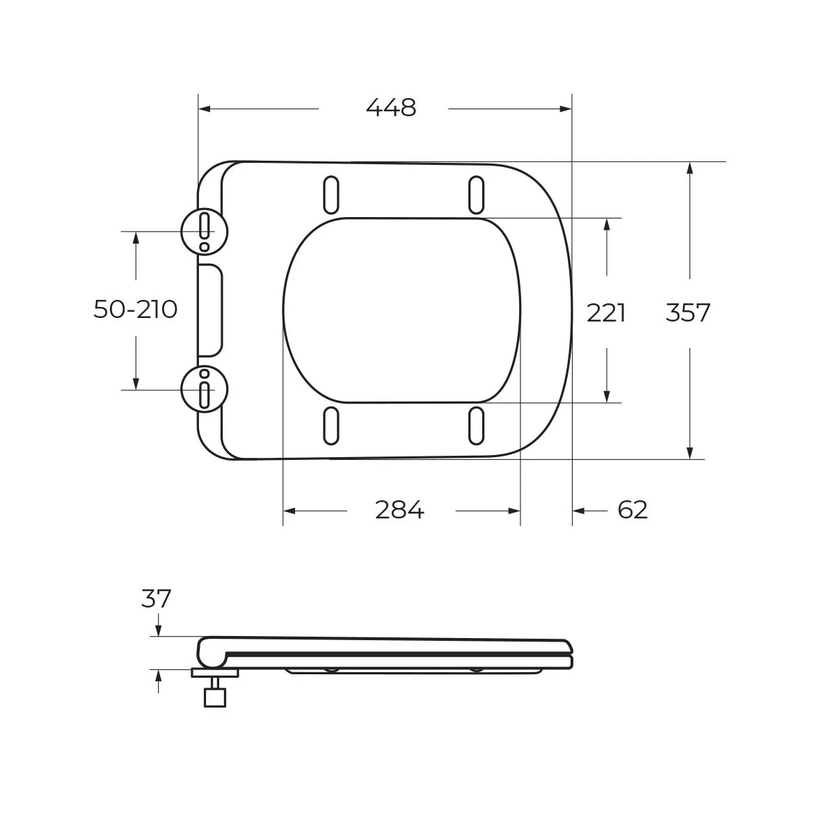 Габаритная схема Унитаз-компакт BelBagno Ardente-R BB02093CPR/BB2312SC