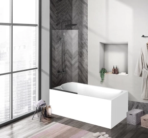 Шторка на ванну BelBagno Uno V-1-90/150-C-NERO 