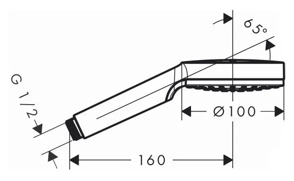 Габаритная схема Душевая лейка Hansgrohe Crometta 26334400