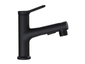 Смеситель BelBagno BB-LVMD-NERO-W0 для раковины, с выдвижным изливом 
