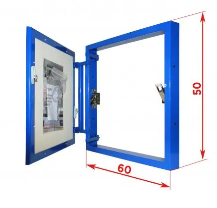 Габаритная схема Ревизионный люк Lyuker K 50x60, настенный