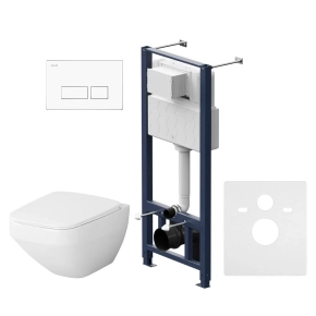Комплект AM.PM Inspire 2.0 IS47001.50A1700 (унитаз с инсталляцией, сиденье с микролифтом, клавиша Pro S белая) 