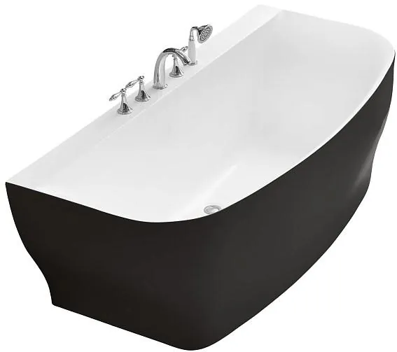 Акриловая ванна BelBagno BB74-NERO-W0 165х78