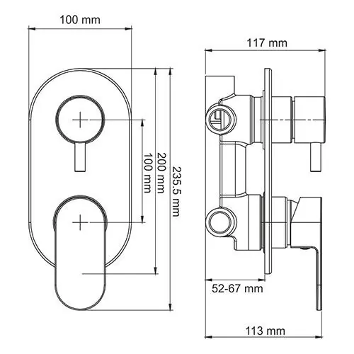 Габаритная схема Душевой комплект Wasserkraft Dinkel A175868