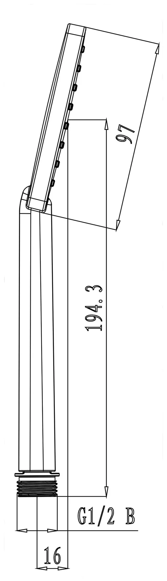 Габаритная схема Душевая лейка Lemark LM1411C