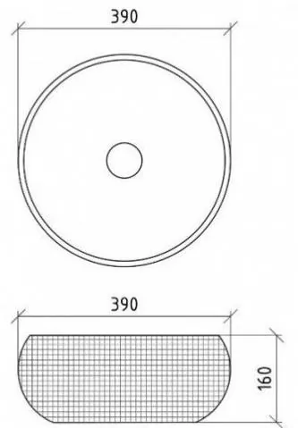Габаритная схема Раковина Armadi Art LV204 Corian 819-SL