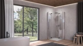 Душевой уголок Kolpa San Polaris Fold Q 80х80 см silver 