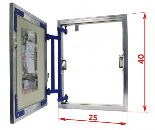 Габаритная схема Ревизионный люк Lyuker AL-KR 40x25, настенный