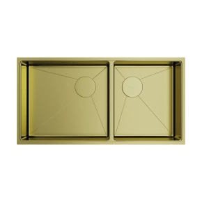 Мойка кухонная Omoikiri Taki 85-2-LB-U/IF-LG Side светлое золото 