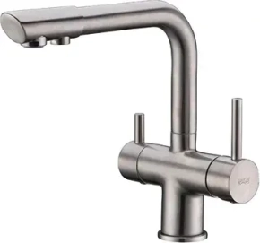 Смеситель Wasserkraft A8027 для кухонной мойки, матовый хром 