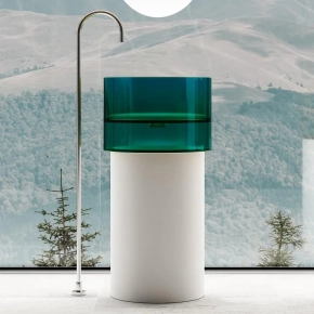 Раковина Abber Kristall AT2701White-Aquamarin 45 см 