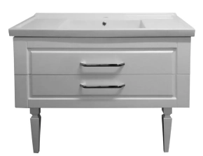 Тумба с раковиной Azario Elegant 100 белая 