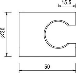Габаритная схема Настенный держатель RGW Shower Panels SP-192