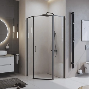 Душевой уголок BelBagno Uno-195 P-1-100-C-NERO 