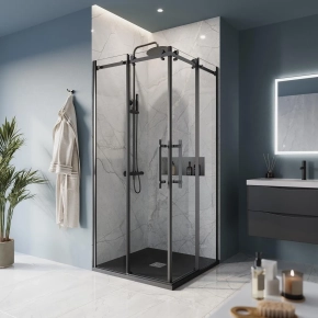 Душевой уголок BelBagno Marino A-2-100-C-NERO 